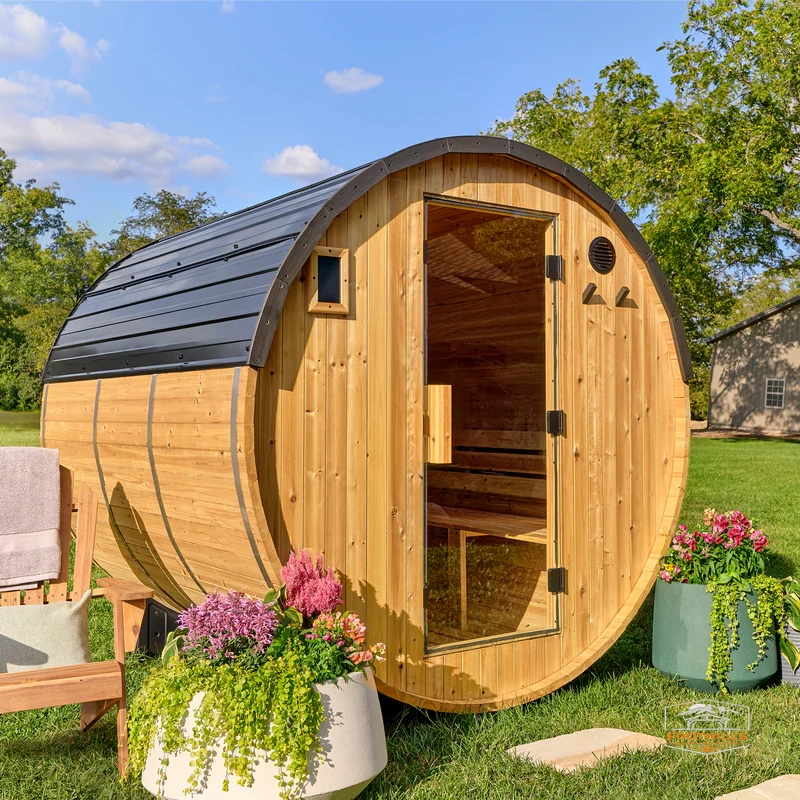 Paxton Outdoor Barrel Sauna - 4-6 Person