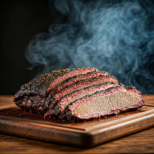 Sliced Smoked Beef Brisket