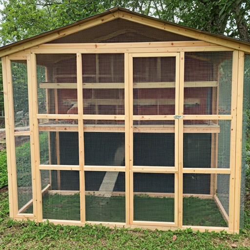 Wooden Chicken Coop Enclosure